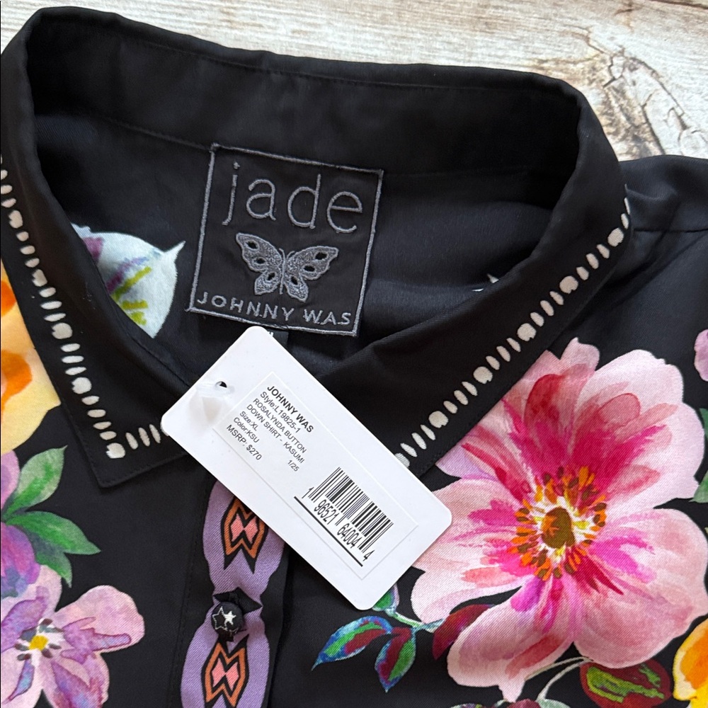Johnny Was Jade Rosalynda Button-Down Shirt NWT - Picture 2 of 5